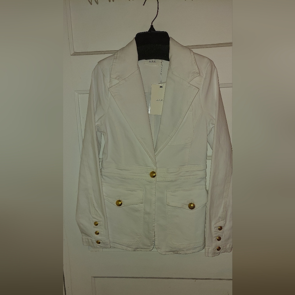 A.L.C. White Denim Blazer